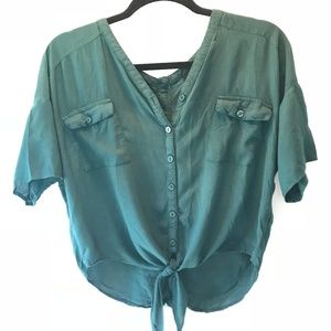 Forest Green Tie Top